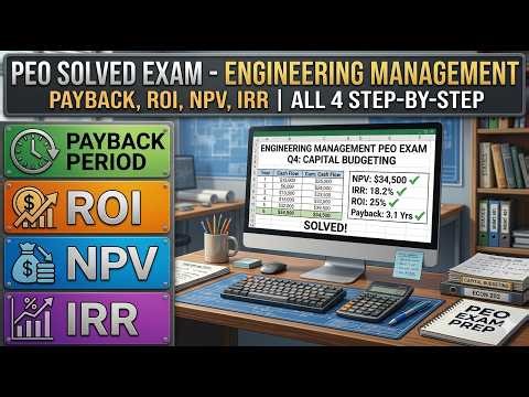 Payback Period, ROI, NPV, IRR - PEO Solved Exam - 11-CS-4 - Engineering Management