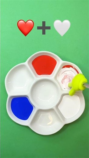 Color mixing ❤️💙🤍 #shorts #colormixing #kids