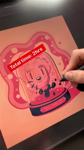 Intergalactic Alien Illustration in Adobe Illustrator