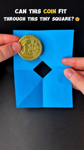 Coin Through Paper Trick! 🪙✨ #magic #diy #shorts #papercraft