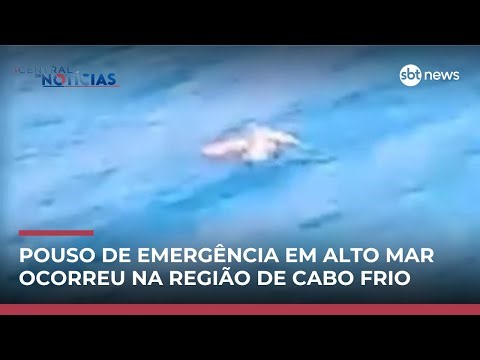 Helicóptero faz pouso de emergência no mar do RJ | #CentraldeNotícias