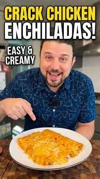 Why these crack chicken enchiladas disappear in minutes #cookingshorts #dinner