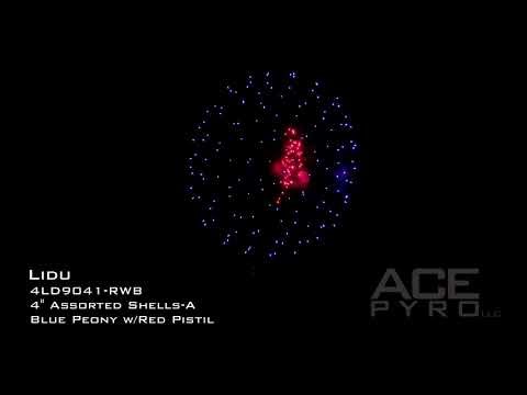 4LD9041-RWB Lidu 4" Assorted Shells-A (18 Effects)