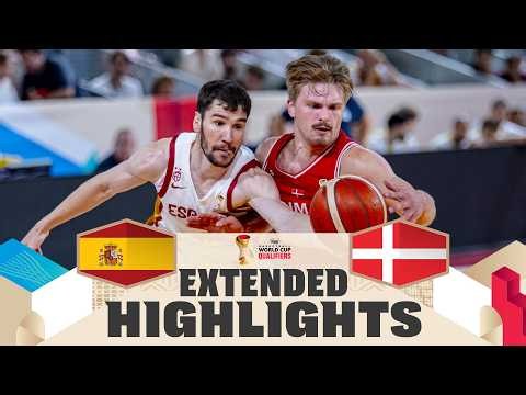 Spain 🇪🇸 v Denmark 🇩🇰 | Extended Highlights | FIBA Basketball World Cup 2027 European Qualifiers