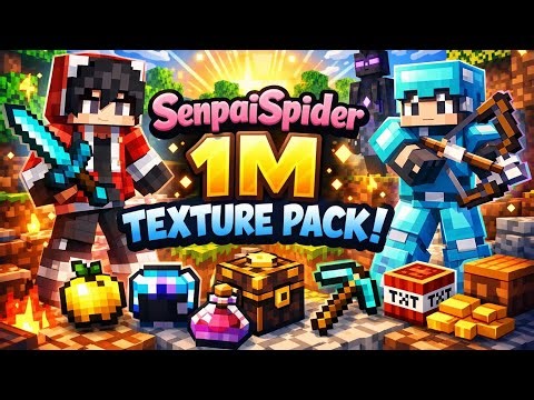 SenpaiSpider 1M Texture Pack 🔥 Best PvP Pack for minecraft ‪@SenpaiSpider‬ ‪@SenpaiExtra‬ review video