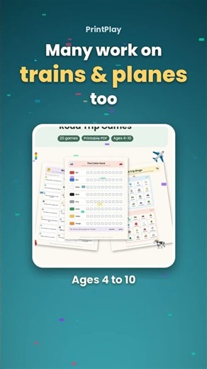 "Are we there yet?" 20 printable car games for kids 🚗 #shorts