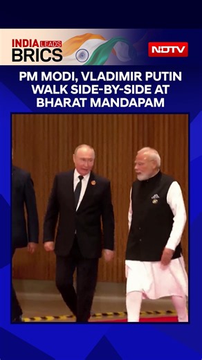 PM Modi, Vladimir Putin Walk Side-by-Side At Bharat Mandapam In New Delhi | BRICS 2026