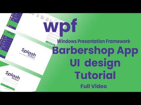 Wpf Barbershop app Ui Design Course Full video