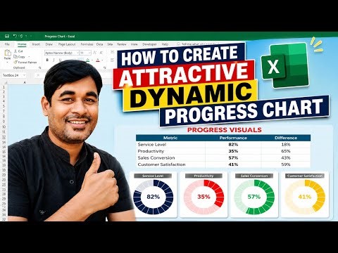 How to Create Attractive Dynamic Progress Chart in Excel 🔥📊