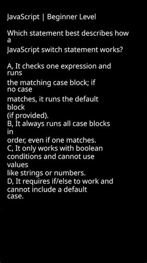 JavaScript Switch Statements #development #learn coding #newtech