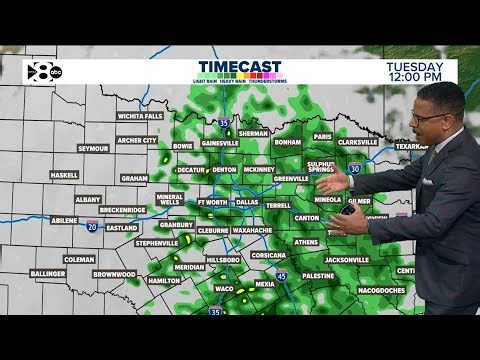 DFW Weather: Showers move into North Texas, here's when the rain will slow down today