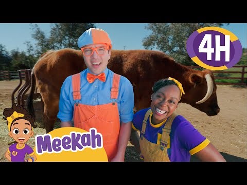 Making Animal Friends at Farm Sanctuary with Blippi & Meekah! | 4 HR OF MEEKAH!