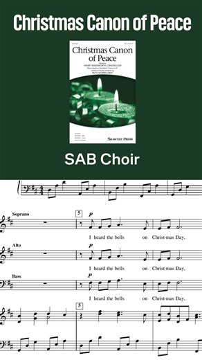 Christmas Canon of Peace | SAB Choir | by Ruth Morris Gray #christmas #choir #choralmusic