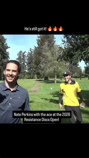 Nate Perkins with the ace at the 2026 Resistance Discs Open!!! Straight buckets! #ace #holeinone⛳️