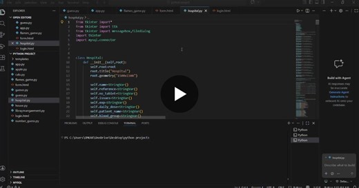 🎉 Excited to share my latest project: Hospital Management System.... Built using: 🐍 Python 🗄️ MySQL 🖥️ Tkinter This system helps manage patient records, prescriptions, and hospital data… | Anushka Jagtap