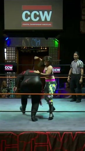 Izzy is hit by a truck named Sammi Chaos! #CCWAlive #ProWrestling