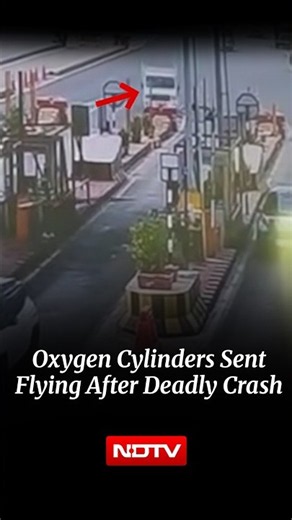 CCTV Horror In Rae Bareli: Oxygen Cylinders Sent Flying After Deadly Pickup Crash