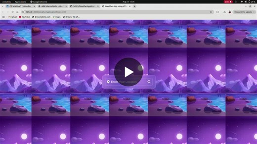 Built a weather app using OpenWeather API and HTML, CSS, JavaScript | Srilekha Thuraka posted on the topic | LinkedIn