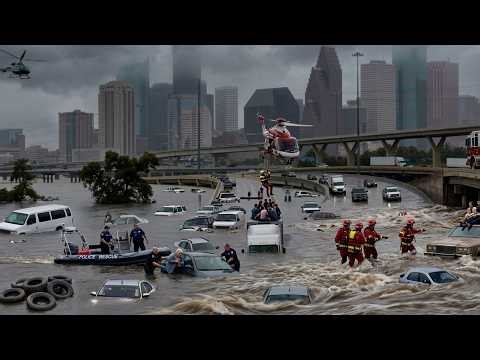 Chaos in Austin, Texas! Massive flooding destroys Homes, Cars in San Antonio and Houston!