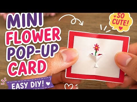 How to Make a Mini Flower Pop-Up Card 🌸 (Easy DIY)