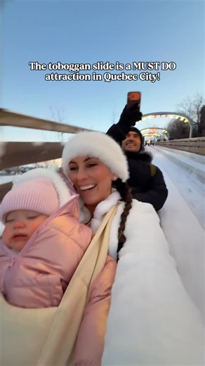Tori & Ken Tabata on Instagram: "Built in 1884, the legendary Toboggan Slide on Dufferin Terrace is possibly the oldest attraction in Quebec City! Nestled beneath the iconic Château Frontenac and overlooking the majestic St. Lawrence River, this one-of-a-kind toboggan run offers an unforgettable rush of excitement in a breathtaking setting! What’s included: * 1 ticket = 1 ride for 1 person (you can purchase tickets online and in person) * The toboggans can seat up to 4 people * The slide is free