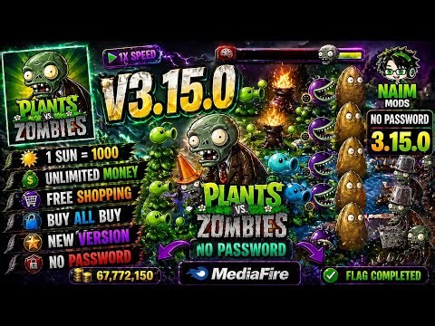 Plants vs Zombies Mod Apk 2026: New Mod Menu v3.15.0 Unlimited Sun and All Plants Unlocked