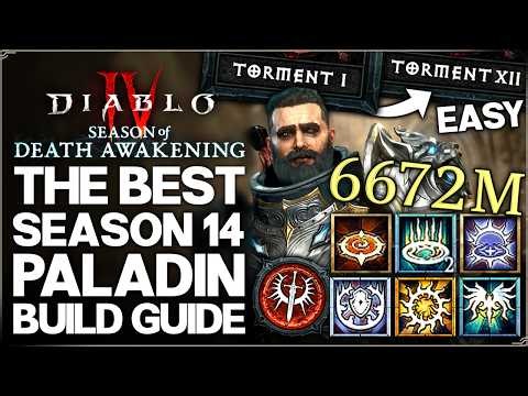 Diablo 4 - New Best OP HIGHEST DAMAGE Paladin Build - Season 14 Wing Combo = Easy Torment 12 Guide!