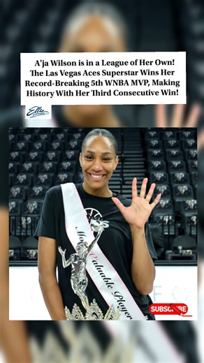 🏆 A’JA WILSON MAKES HISTORY WITH HER RECORD-BREAKING 5TH WNBA MVP!#youtubeshorts #viral