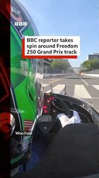 BBC reporter takes 180mph spin around Freedom 250 Grand Prix track. #BBCNews