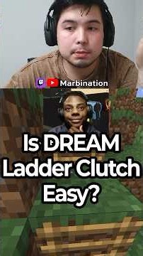 Dream ladder clutch is so EASY! #minecraft #clutch #dream