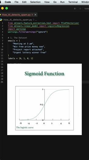 AI Doesn't Guess, It Calculates! 🧠 (Logistic Regression) #pythonwaladost #ai #python