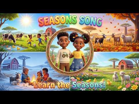 Seasons Song for Kids 🌸☀️🍂❄️ | Learn Spring, Summer, Autumn & Winter | Fun Nursery Rhymes