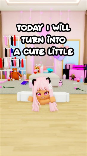 today I will turn into a cute little...🤩😸#robloxshorts #roblox