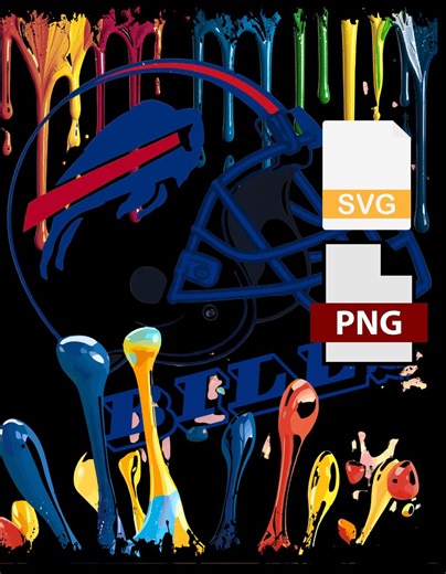 Buffalo Bills Splash Design PNG & SVG Instant Digital Download - Etsy