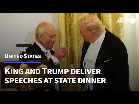 IN FULL - King Charles and Trump deliver speeches at White House state dinner | AFP