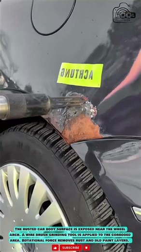 Rust Removal Tool: Wire Brush Grinding for Car Body Repair