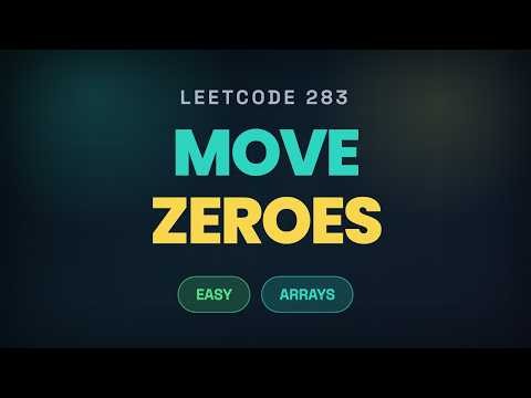 LeetCode 283 | Move Zeroes | Java Two Pointer Approach | LeetCode 75