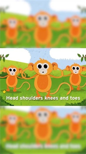 Head, Shoulders, Knees and Toes 🐒 | Nursery Rhymes for Kids #nurseryrhymes #kidssongs #musicalkids