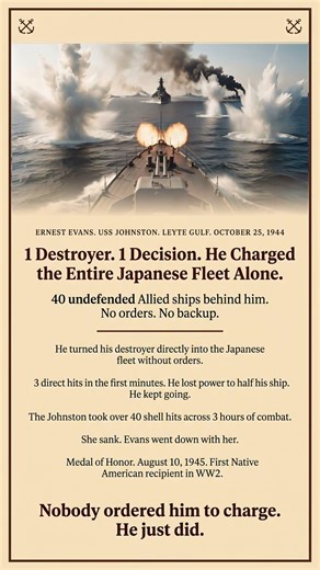 1 Destroyer vs the Entire Japanese Fleet | Ernest Evans | Battle of Leyte Gulf 1944 #ww2history