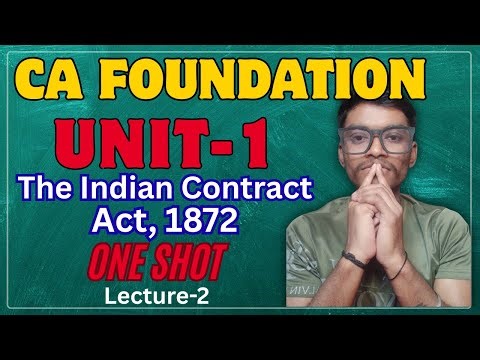 The Indian Contract Act,1872 | Unit-1 The Indian Contract Act | Business Laws | Sachin Pal Classes