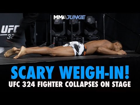 UFC 324 Fighter Collapses After Weigh-In | FULL VIDEO
