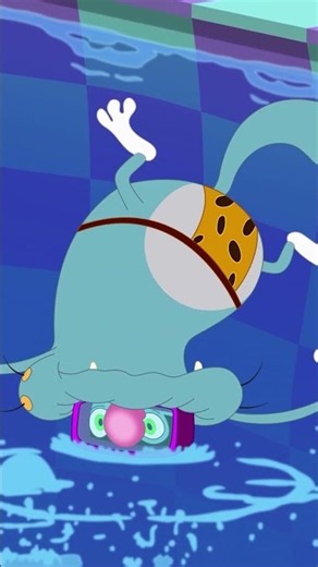 The monster of the Lochness pool 🩳#Shorts #oggy | Cartoons for kids
