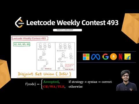 Leetcode Weekly Contest 493 || Q1, Q2, Q3, Q4 || DSU, Prefix Suffix Array || C++ || Watch 2X 🚀