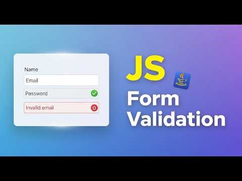 JavaScript Form Validation for Beginners (Step-by-Step Tutorial)