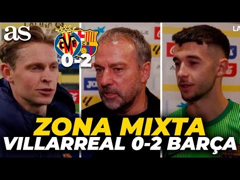 ZONA MIXTA VILLARREAL 0 - 2 FC BARCELONA: DE JONG, JOAN GARCÍA, GERARD MARTÍN, FLICK...