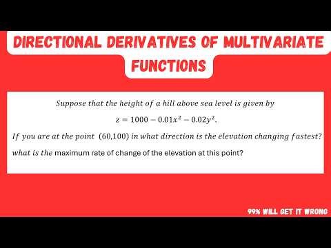 Directional derivatives word problem - Application of differentials of multivariable functions