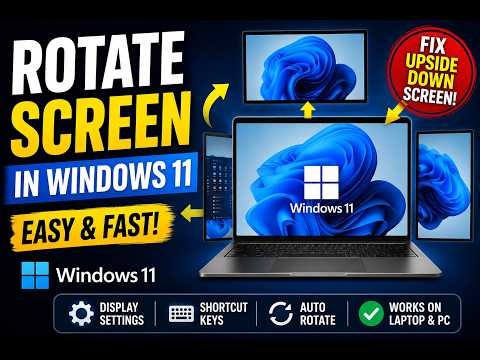 How to Rotate Screen in Windows 7 8 10 11 (Easy Method) #windowsshortcut