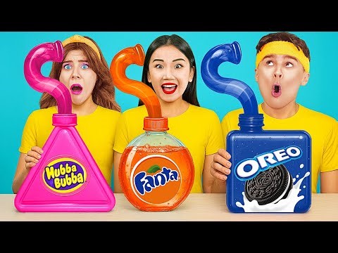 ¡RETO DE COMIDA GEOMÉTRICA! Solo Alimentos en Forma de Triángulo, Círculo y Cuadrado por 123 GO!