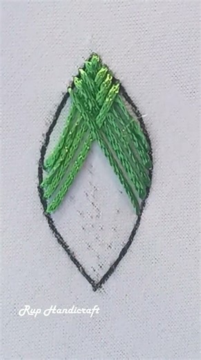 ❤️‍🔥 Super Fishbone Leafr embroidery design! shorts trending cute viral #embroidery #art #tutorial