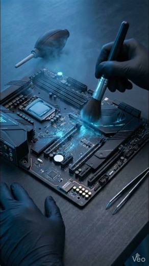 Ultimate Motherboard "Spa Day" | Tech ASMR & Dust Removal 🎧 #asmr#satisfying #techasmr #asmrshorts